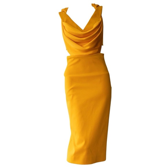 Cushnie Dresses & Skirts - CUSHNIE ET OCHS Marigold Yellow Sheath Dress Size 6 NWOT Stuning Statement Piece